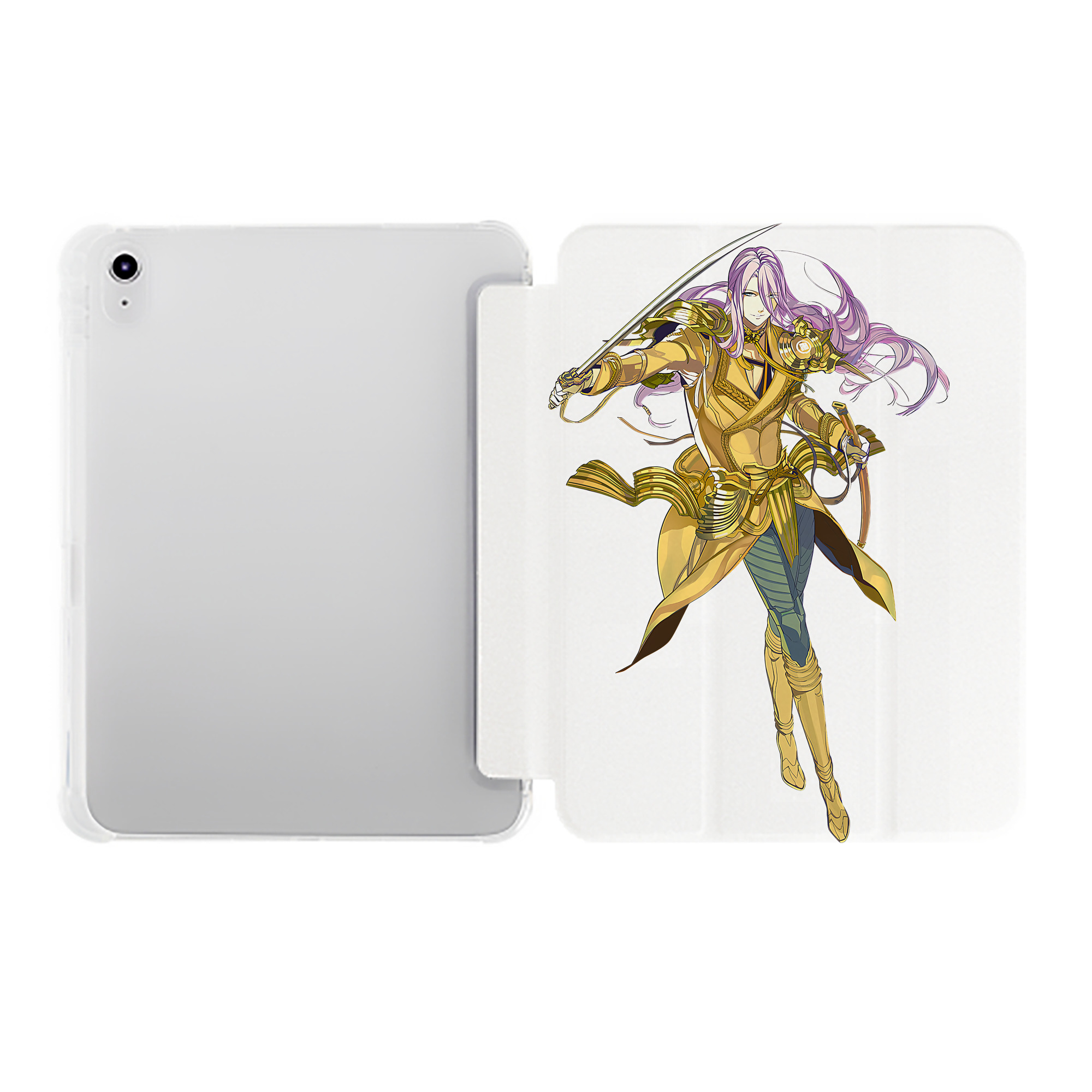（画像用） 刀剣乱舞 Touken Ranbu IPad ケース ペン収納付き 三つ折りスタンド PUレザー×シリコン 対応機種9.5/10.5/10.9インチ